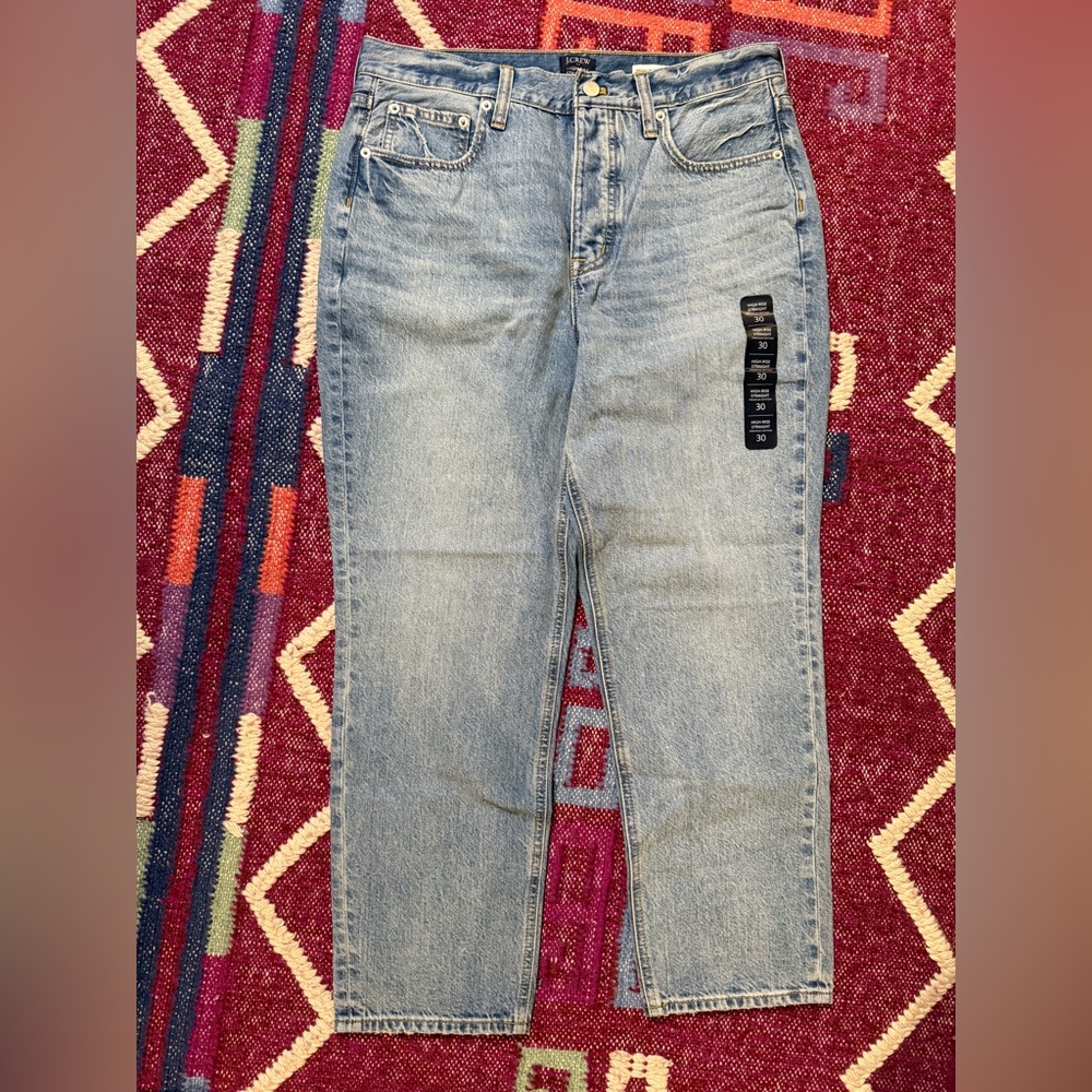 J Crew Premium High Rise Straight Jeans